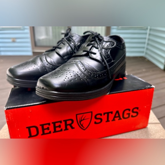Deer Stags boys Oxford, Black, 6 Wide Big Kid US - Picture 2 of 6
